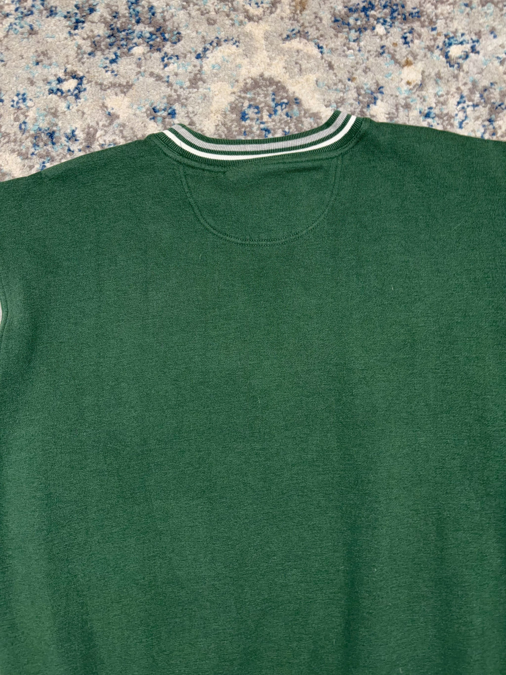 Vintage Michigan State Spartans NCAA Embroidered Spellout Striped Crewneck Sweatshirt Size Large