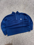Vintage Toronto Maple Leafs NHL Embroidered Logo 1/4 Zip Fleece Sweatshirt Size Large