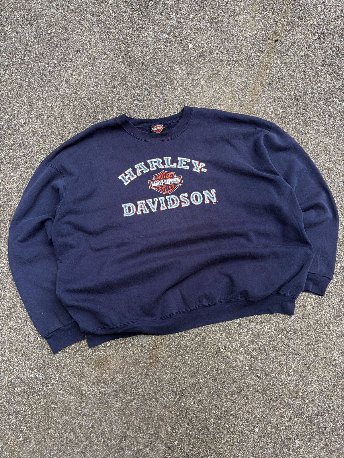 Harley Davidson Classic Logo Spellout Graphic Sweatshirt Size 2XL