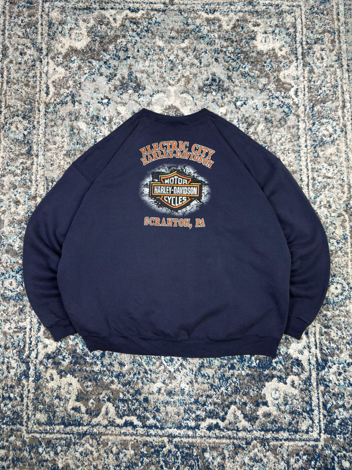 Harley Davidson Classic Logo Spellout Graphic Sweatshirt Size 2XL