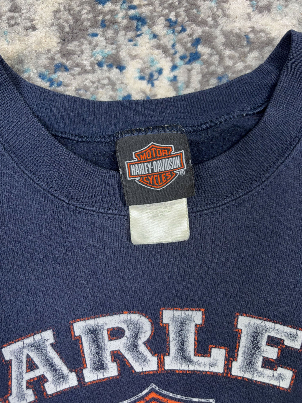 Harley Davidson Classic Logo Spellout Graphic Sweatshirt Size 2XL