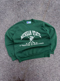 Vintage 90s Michigan State Spartans NCAA Graphic Spellout Hockey Sweatshirt Size Large