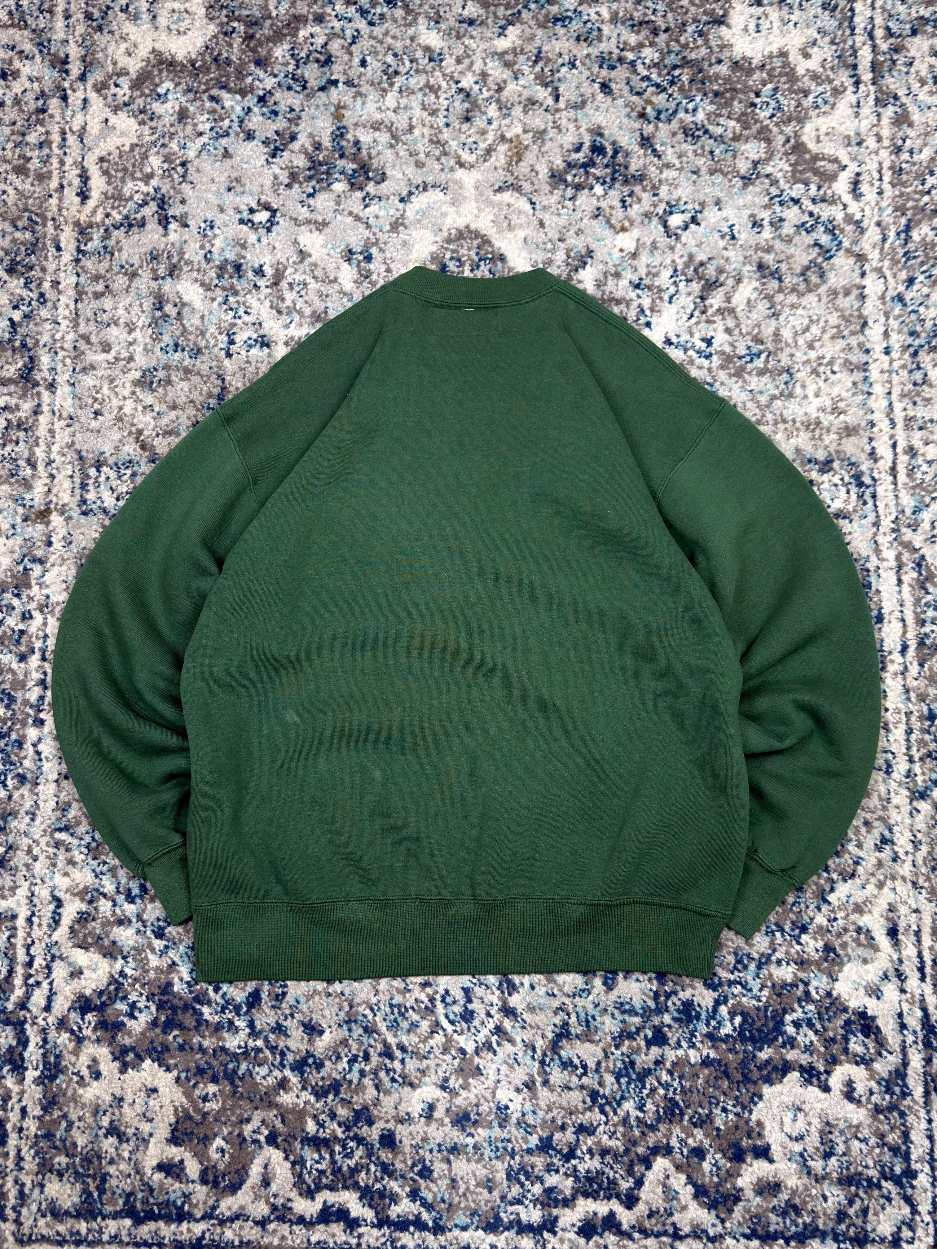 Vintage 90s Michigan State Spartans NCAA Graphic Spellout Hockey Sweatshirt Size Large