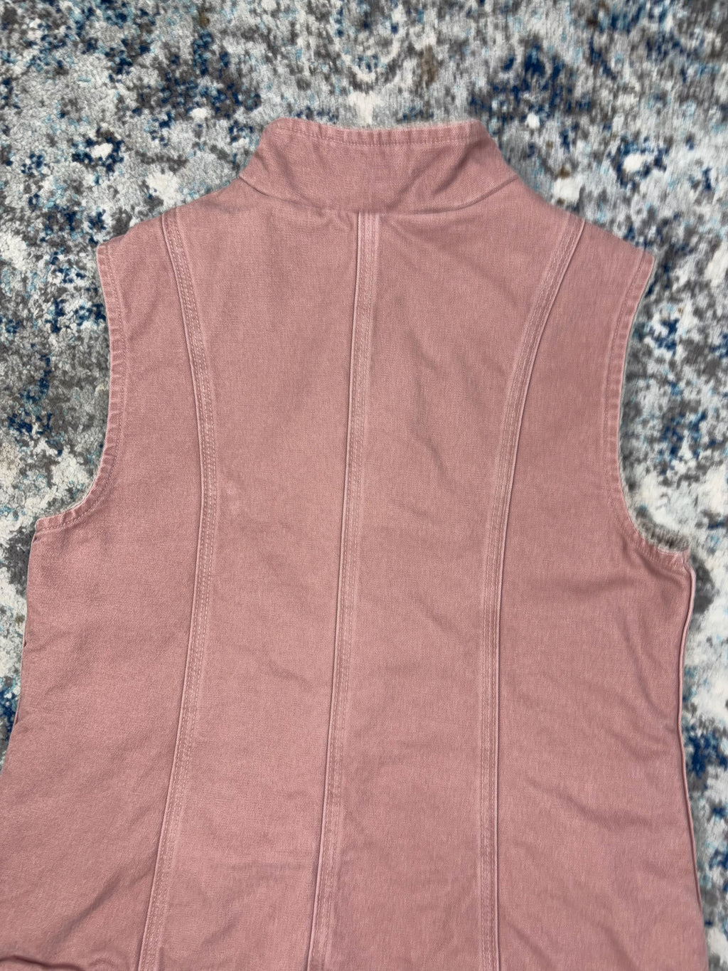 Vintage Womens Carhartt Sherpa Lined Canvas Workwear Vest Jacket Size Medium