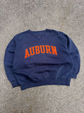 Vintage 90s Auburn Tigers NCAA Embroiderd Arc Spellout Sweatshirt Size Large