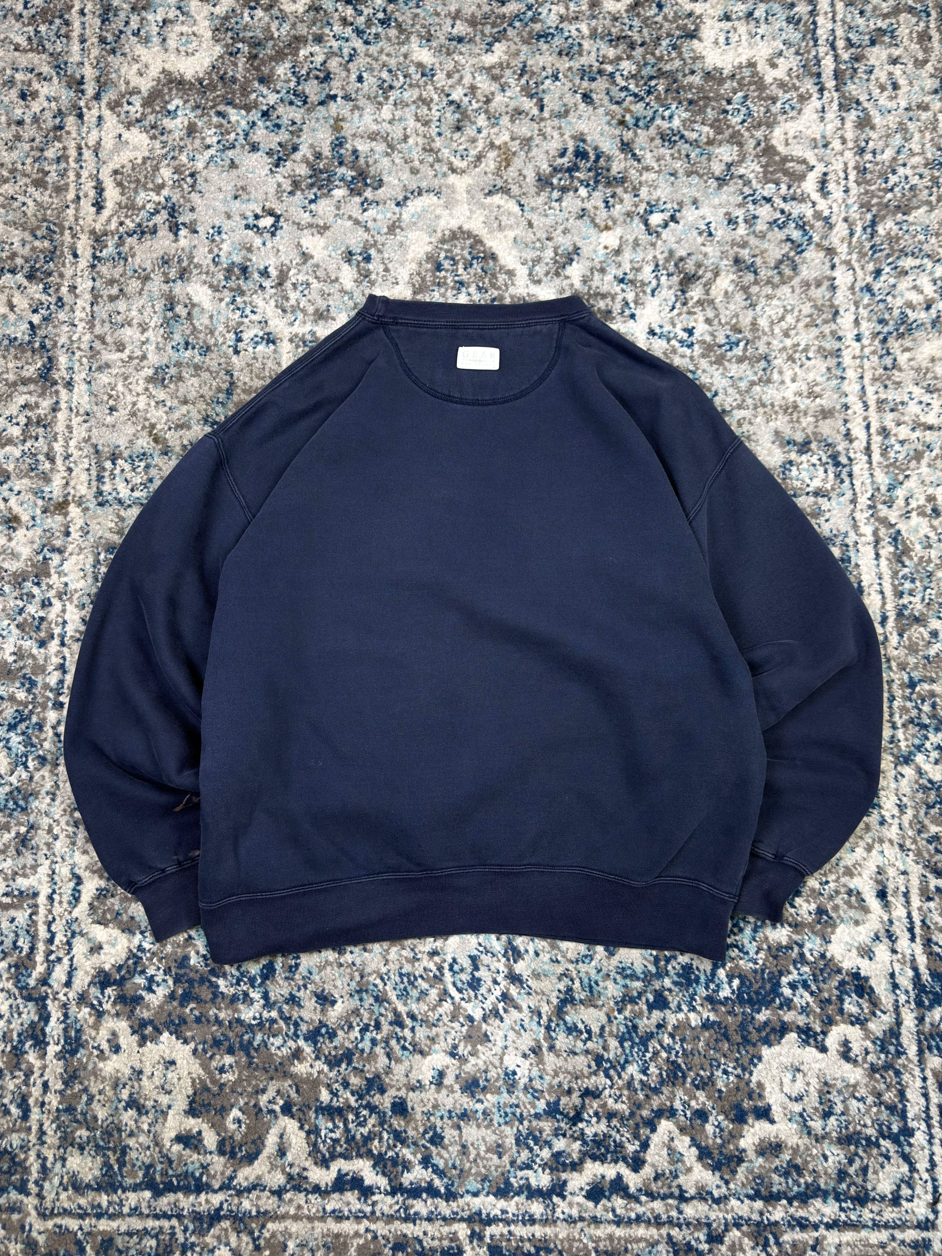 Vintage 90s Auburn Tigers NCAA Embroiderd Arc Spellout Sweatshirt Size Large
