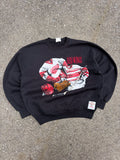 Vintage 90s Detroit Red Wings NHL Embroidered Spellout Jersey Graphic Sweatshirt Size Large