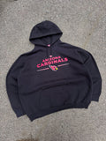 Vintage Arizona Cardinals NFL Logo Spellout Graphic Hooded Sweatshirt Size 2XL