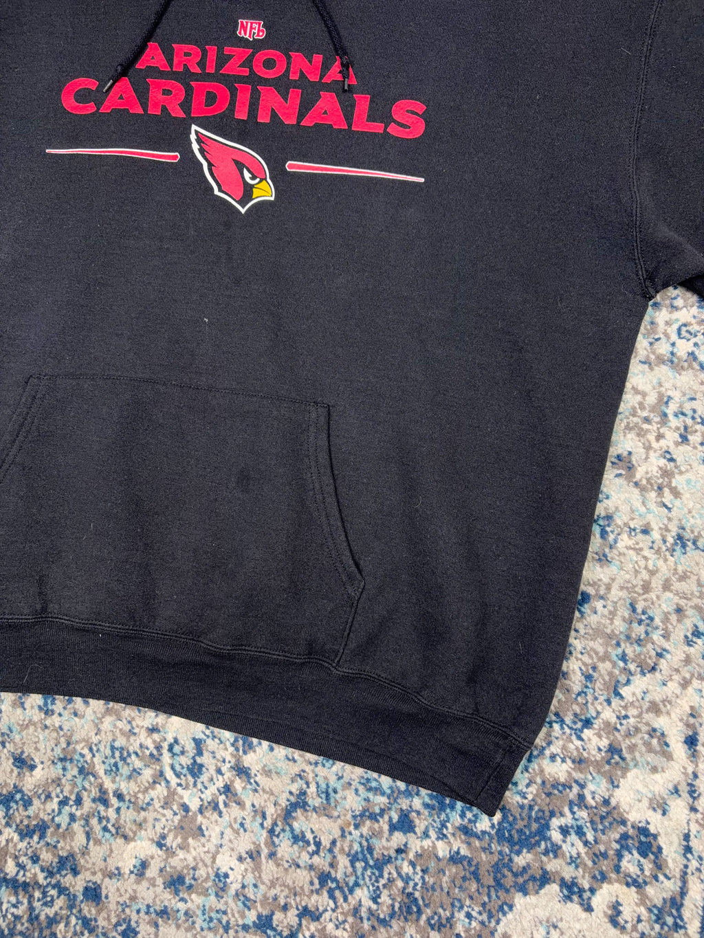Vintage Arizona Cardinals NFL Logo Spellout Graphic Hooded Sweatshirt Size 2XL