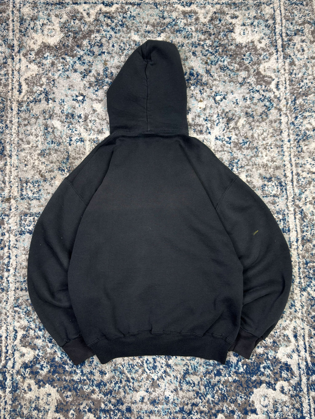 Vintage Russell Athletics Black Full Zip Hooded Sweatshirt Size Large