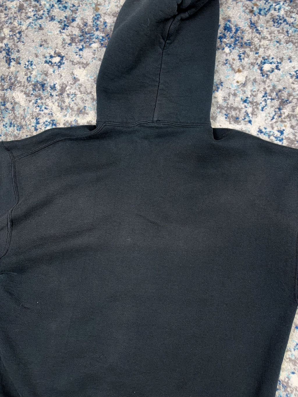 Vintage Russell Athletics Black Full Zip Hooded Sweatshirt Size Large
