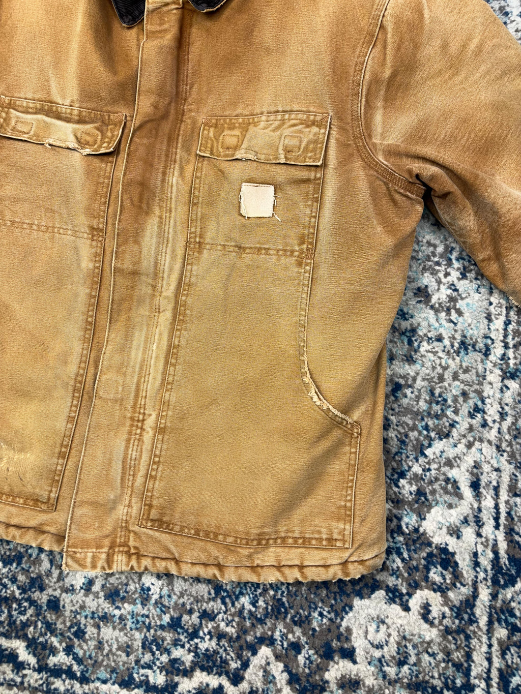 Vintage Carhartt Quilted Lined Canvas Workwear Arctic Jacket C29 BRN Size Large