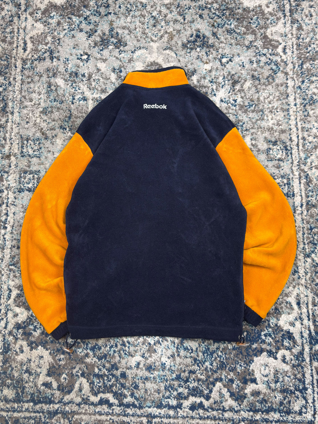 Vintage Reebok Embroidered Logo 1/2 Zip Pullover Fleece Sweatshirt Size Medium