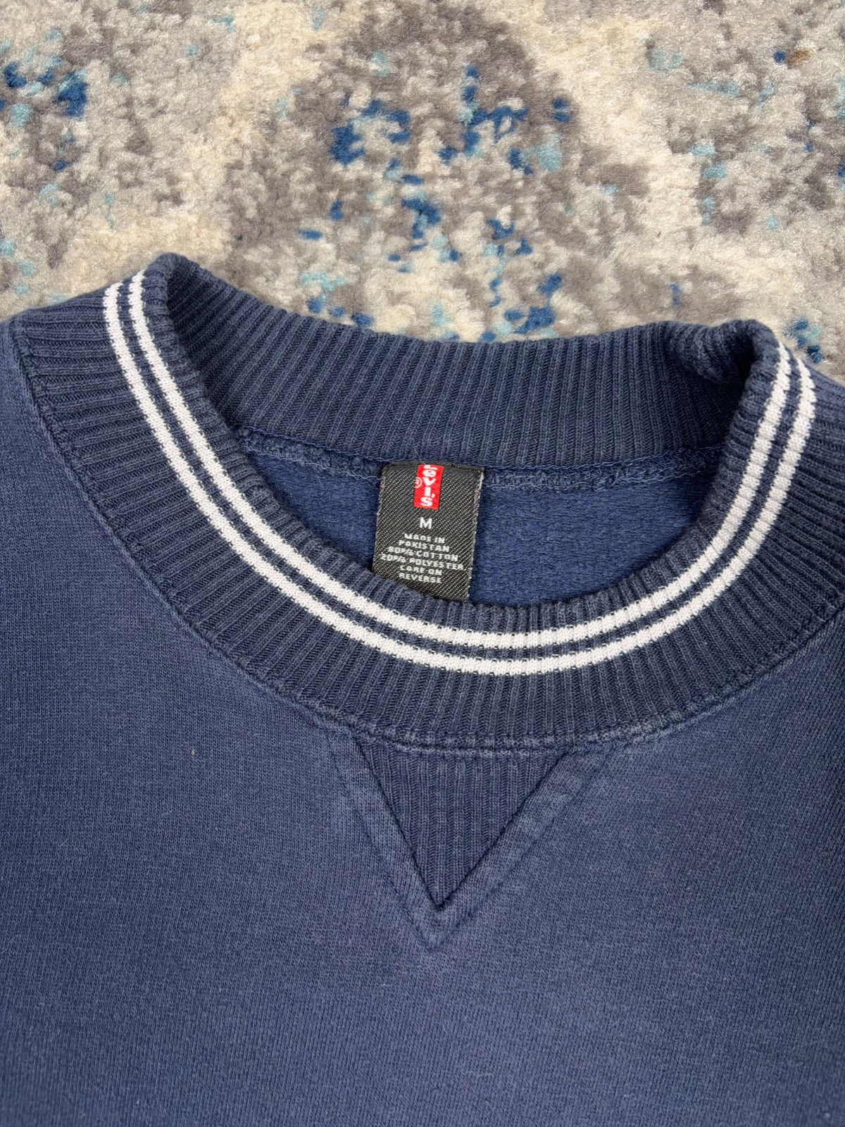 Vintage Levis Jeans Embroidered Script Spellout Crewneck Sweatshirt Size Medium