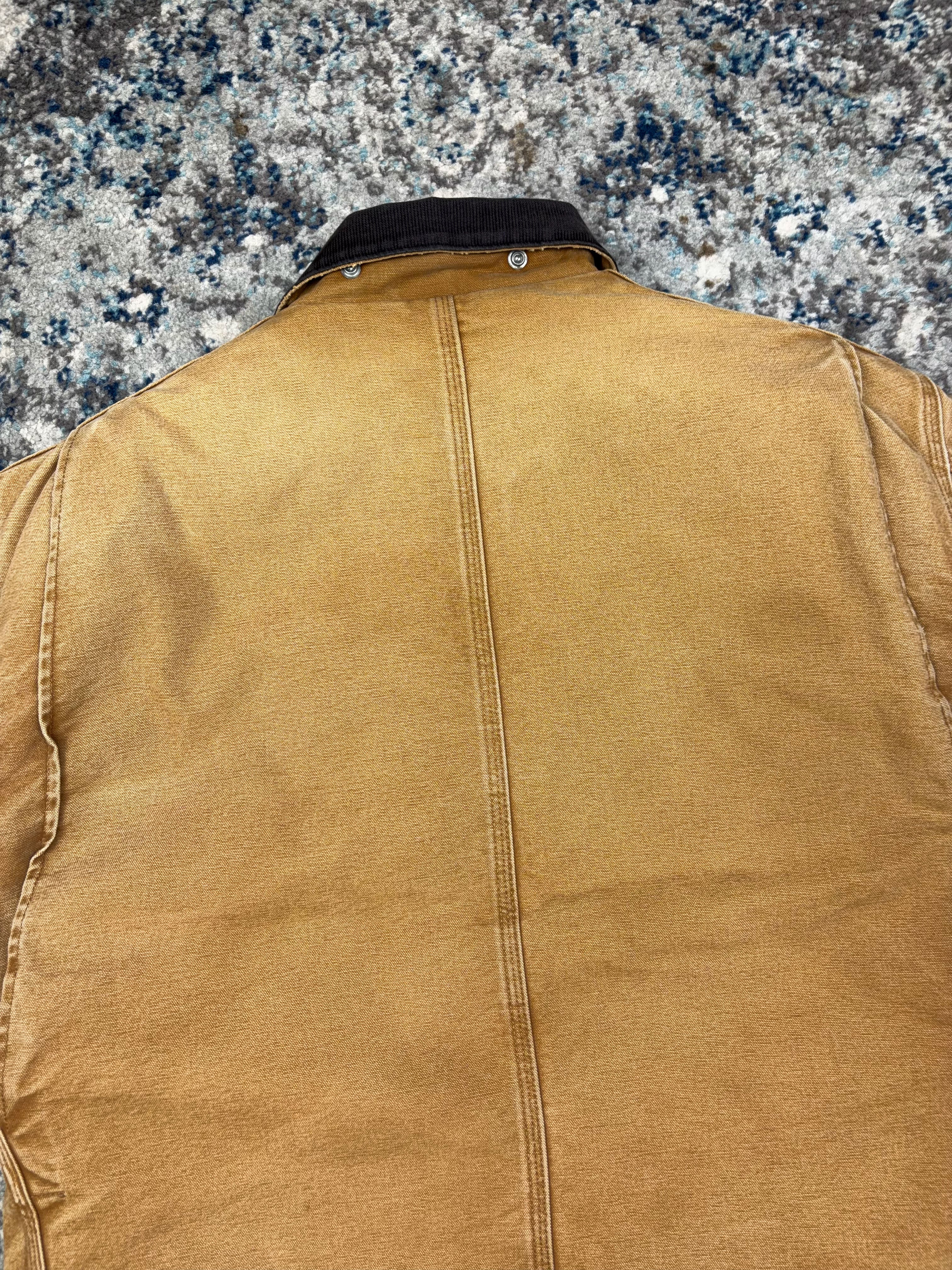 Vintage Carhartt Quilted Lined Canvas Workwear Arctic Jacket C29 BRN Size Large