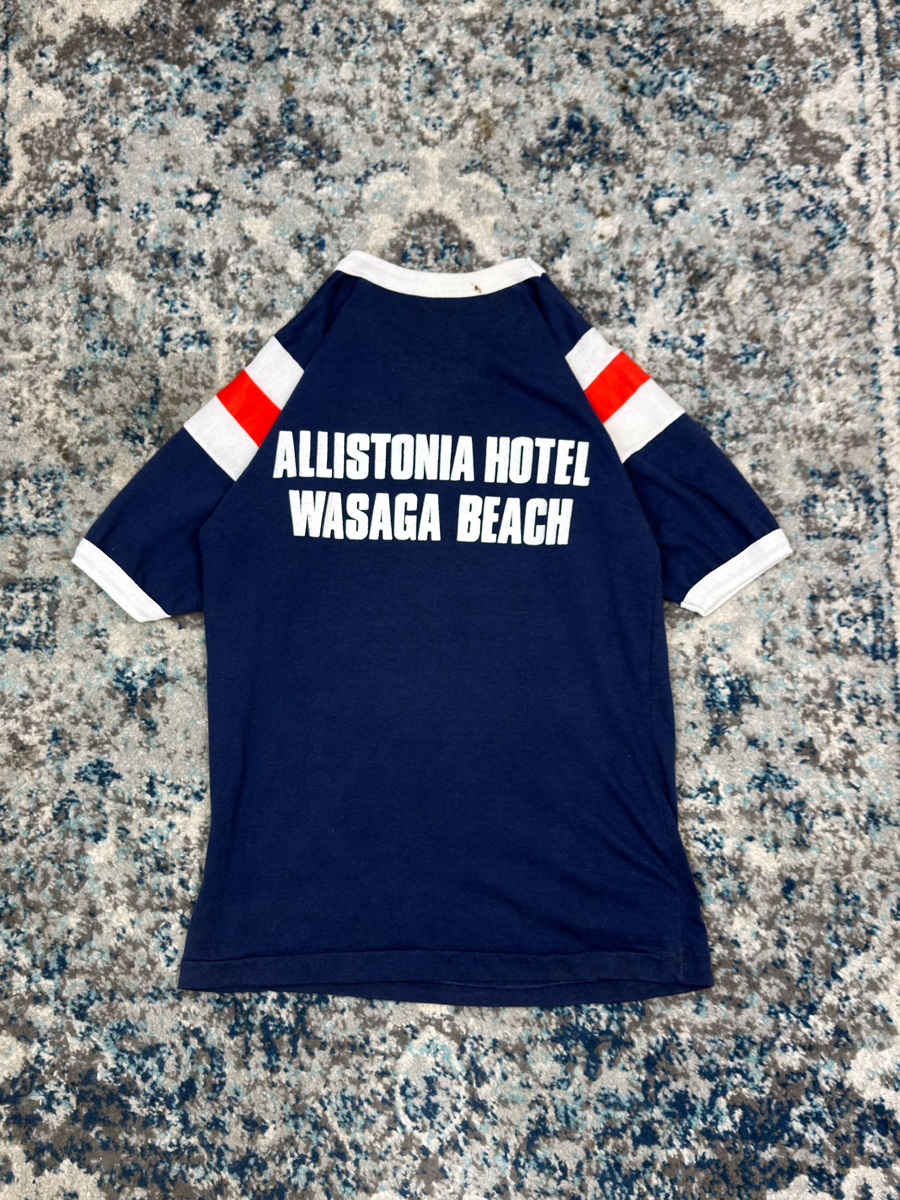 Vintage 80s/90s Allistonia Academy F.A. NCAA T-Shirt Style Jersey Size Small