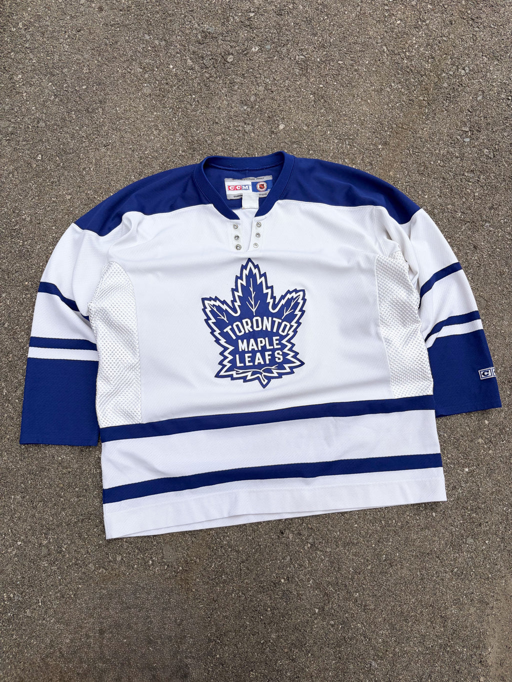 Vintage Toronto Maple Leafs NHL Stitched Logo CCM Away Hockey Jersey Size XL
