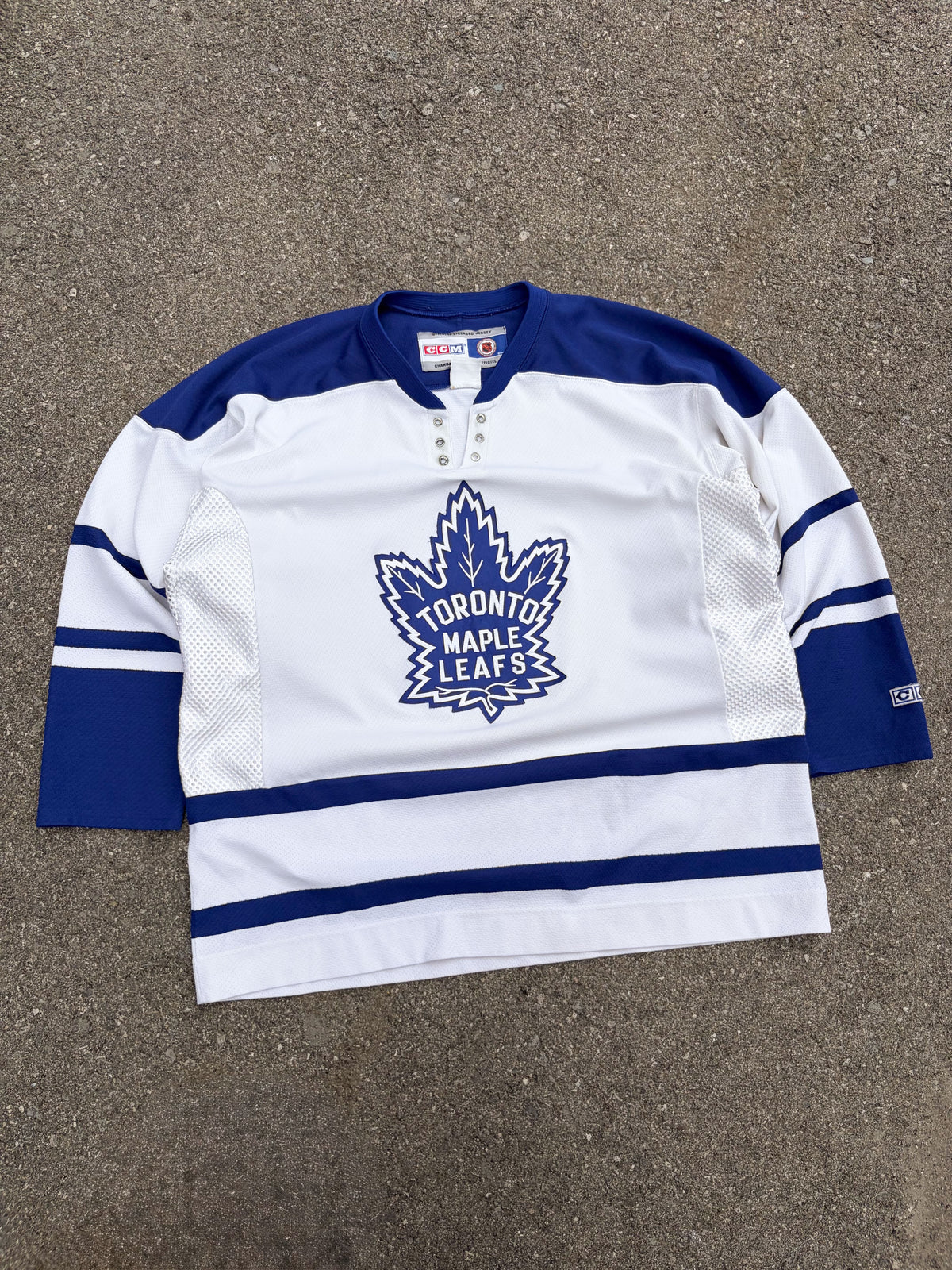 Vintage Toronto Maple Leafs NHL Stitched Logo CCM Away Hockey Jersey Size XL