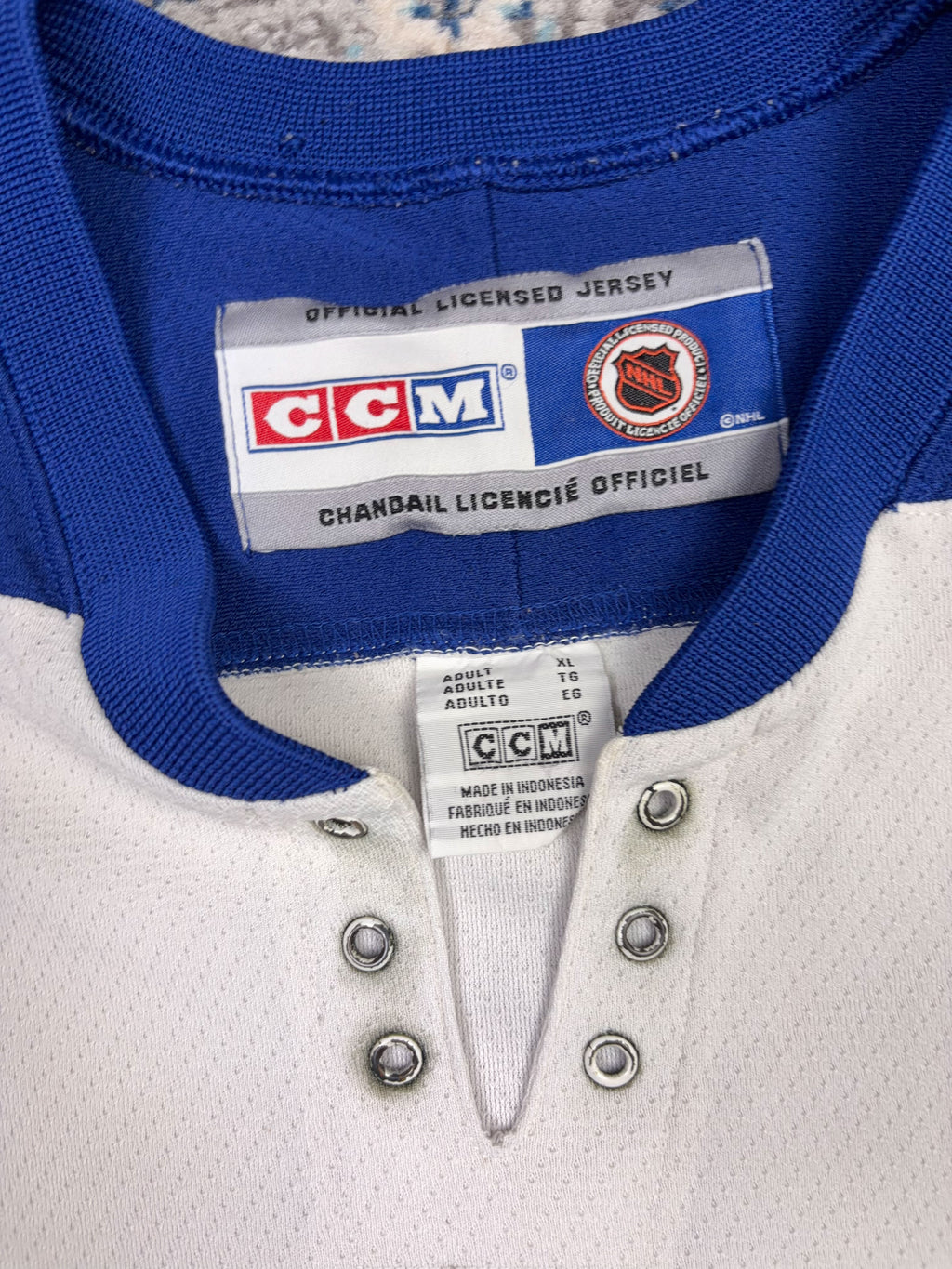 Vintage Toronto Maple Leafs NHL Stitched Logo CCM Away Hockey Jersey Size XL