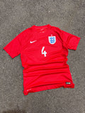 2014-15 Steven Gerrard #4 England FC Away Nike Lion Crest Football Jersey Size Medium