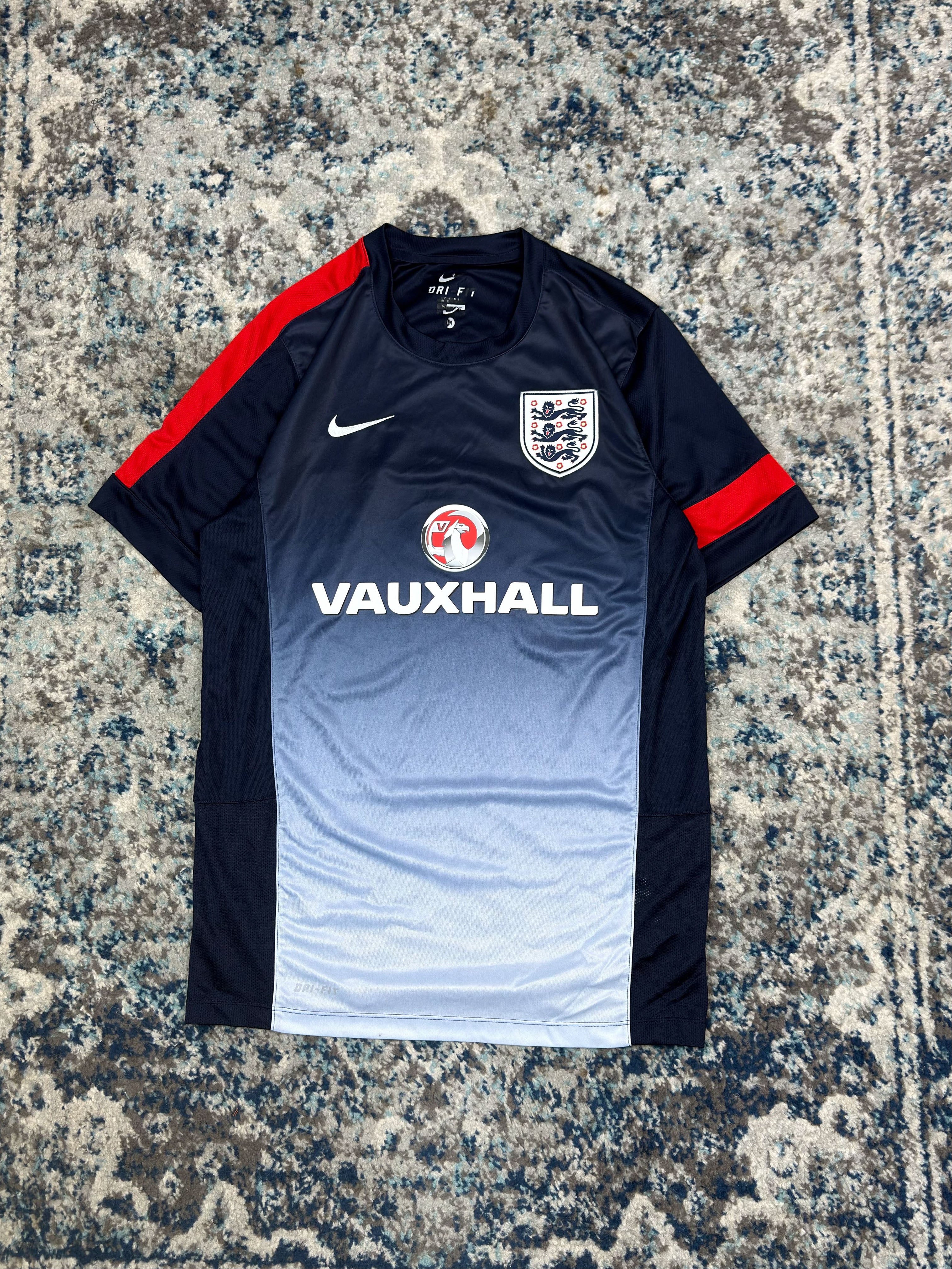 2013-14 England FC Nike Training Three Lion Crest Soccer Jersey Size Medium