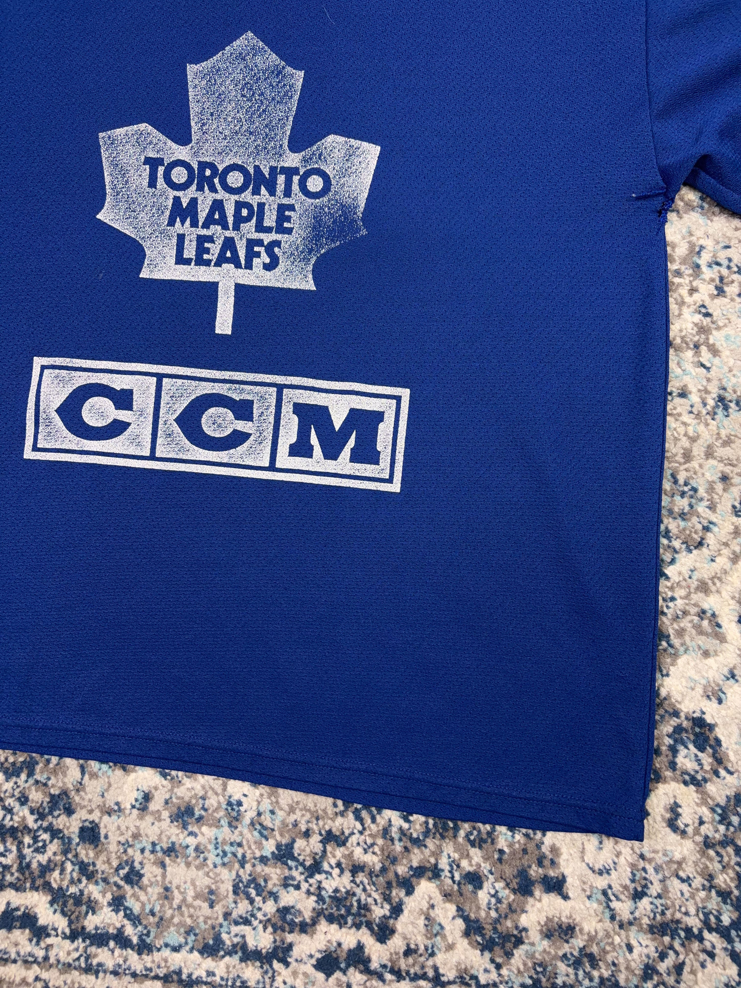 Vintage Toronto Maple Leafs NHL CCM Training Hockey Jersey Size Large