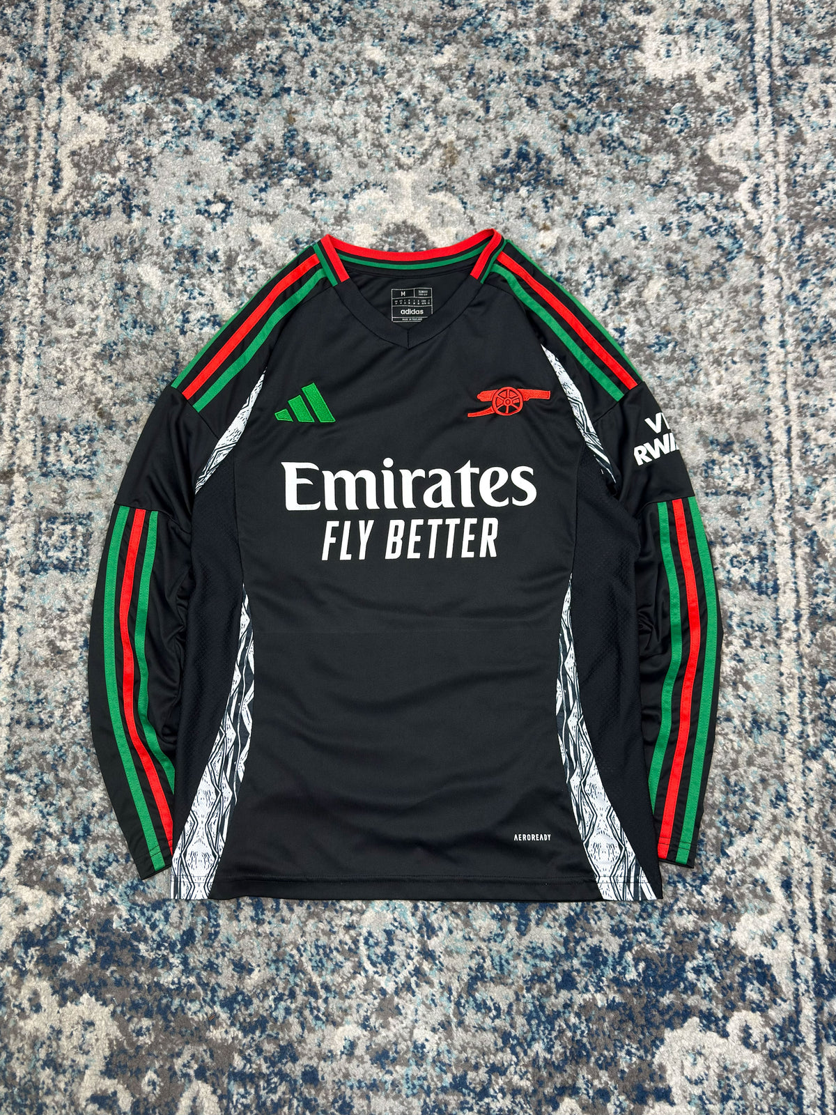 2024-25 Arsenal FC #22 Narayan Adidas Away Long Sleeve Soccer Jersey Size Medium