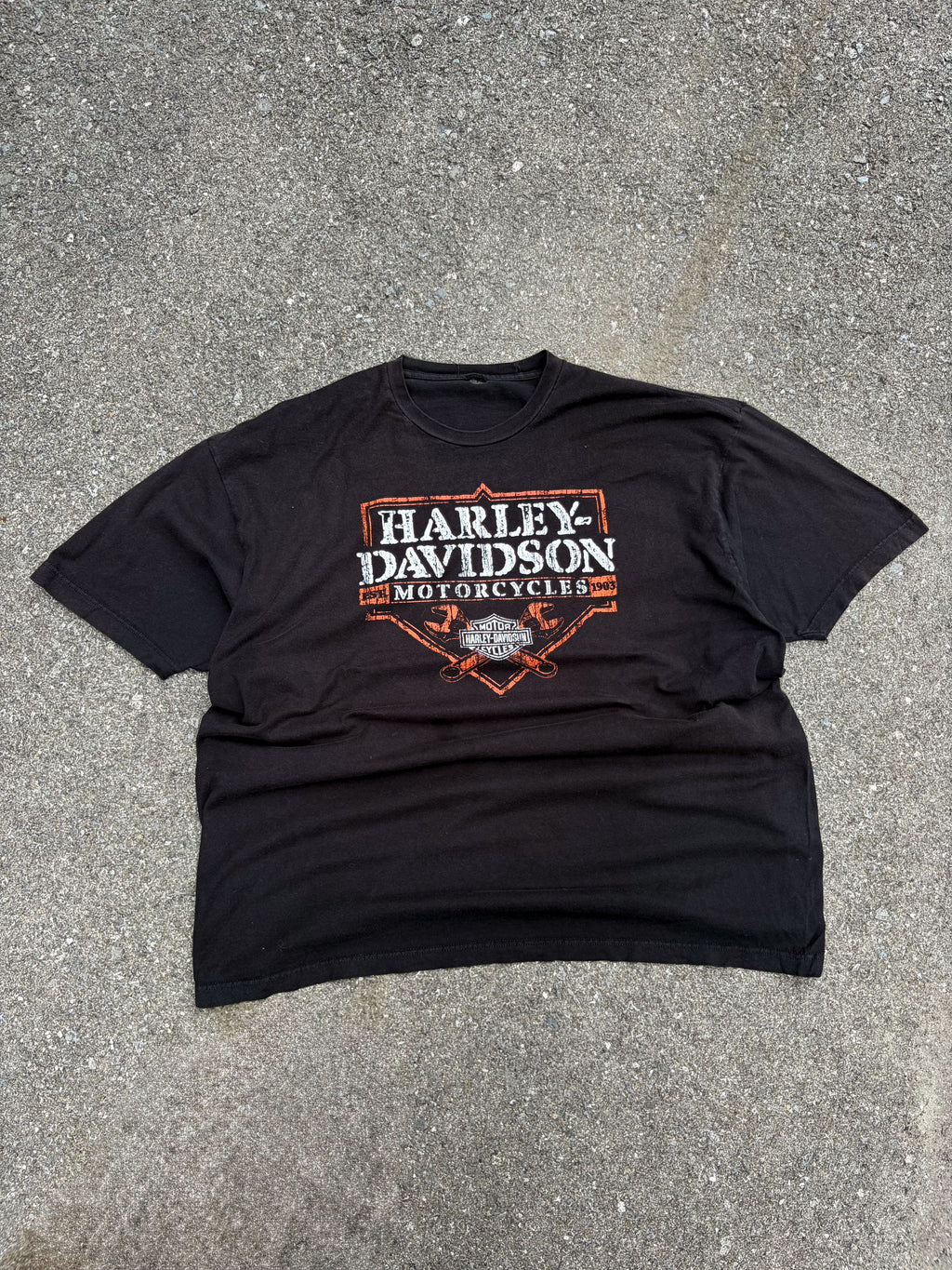 Harley Davidson Motorcycles Wrench Graphic Spellout T-Shirt Size 2XL