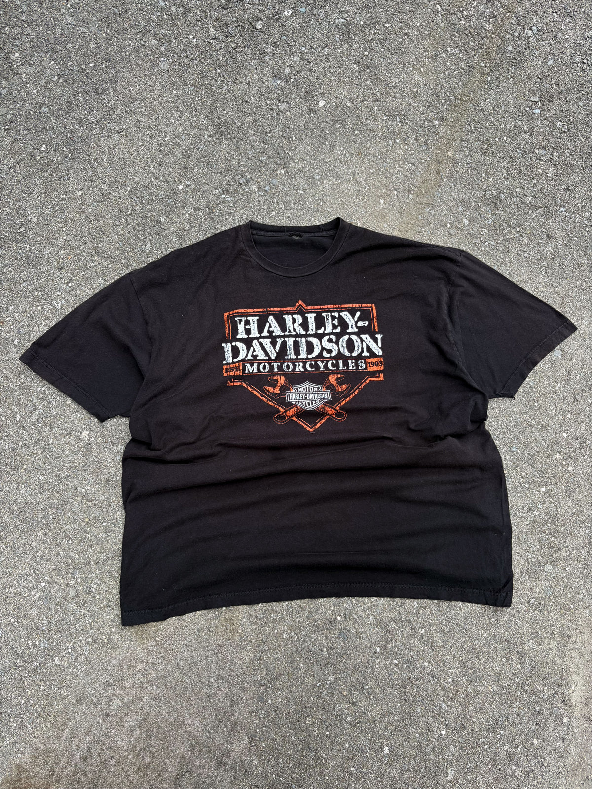 Harley Davidson Motorcycles Wrench Graphic Spellout T-Shirt Size 2XL