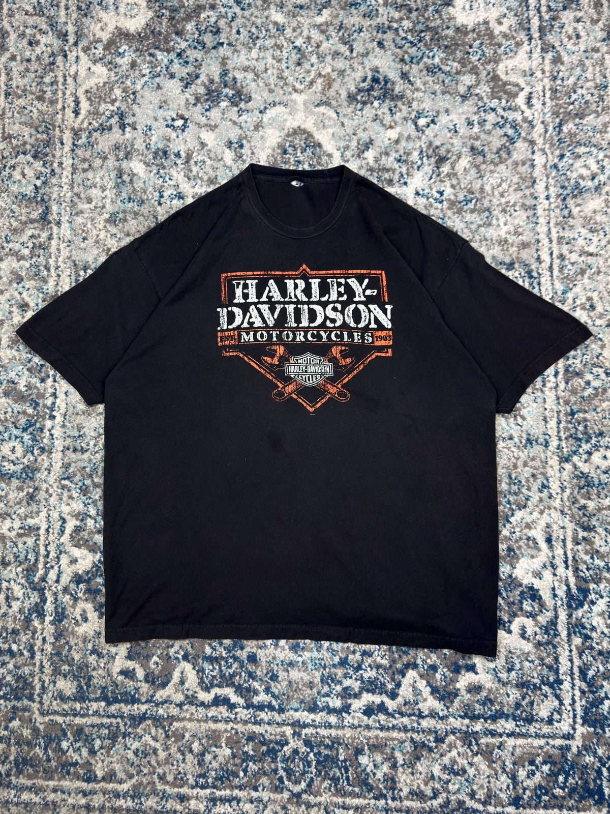 Harley Davidson Motorcycles Wrench Graphic Spellout T-Shirt Size 2XL