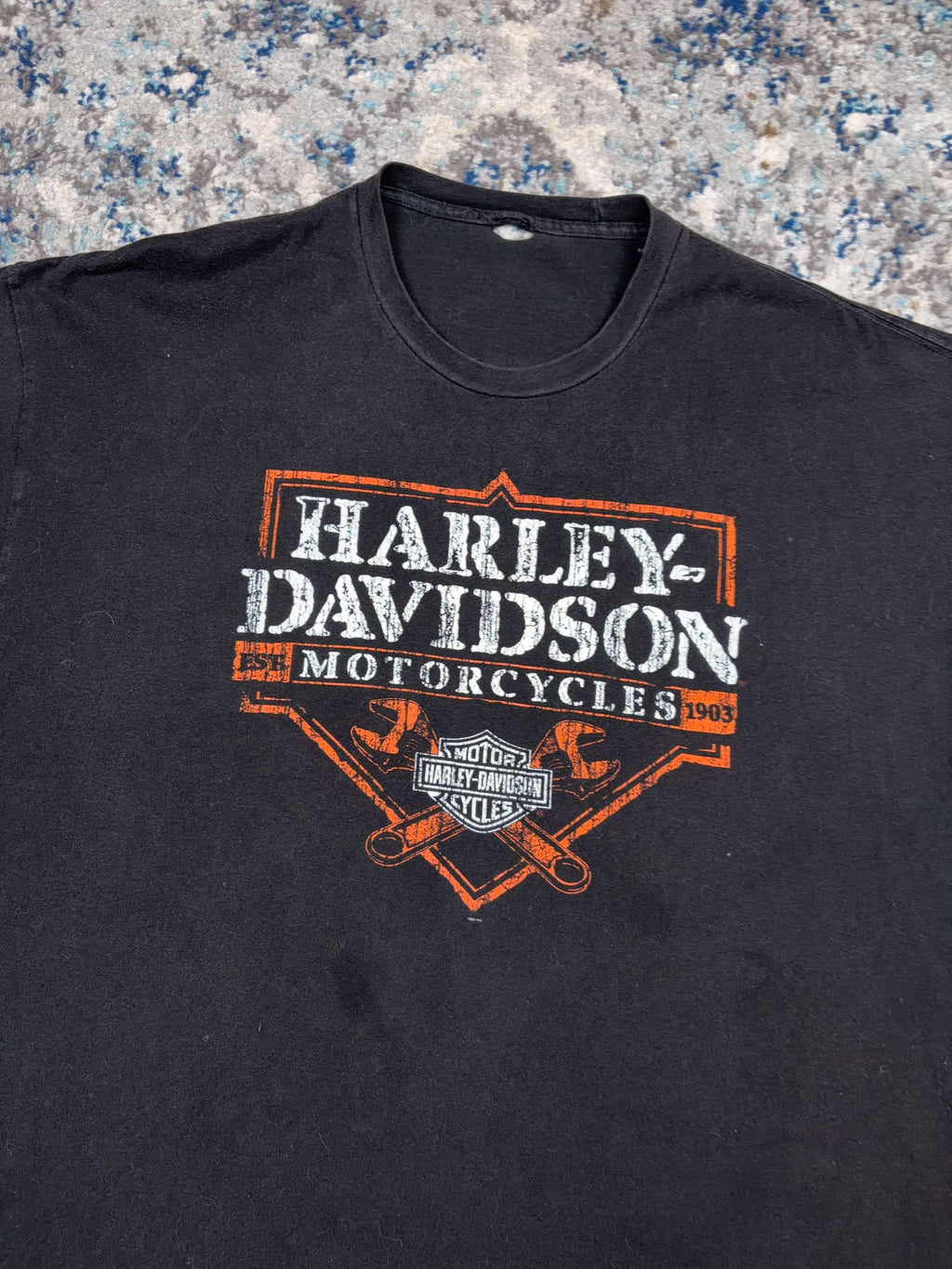 Harley Davidson Motorcycles Wrench Graphic Spellout T-Shirt Size 2XL