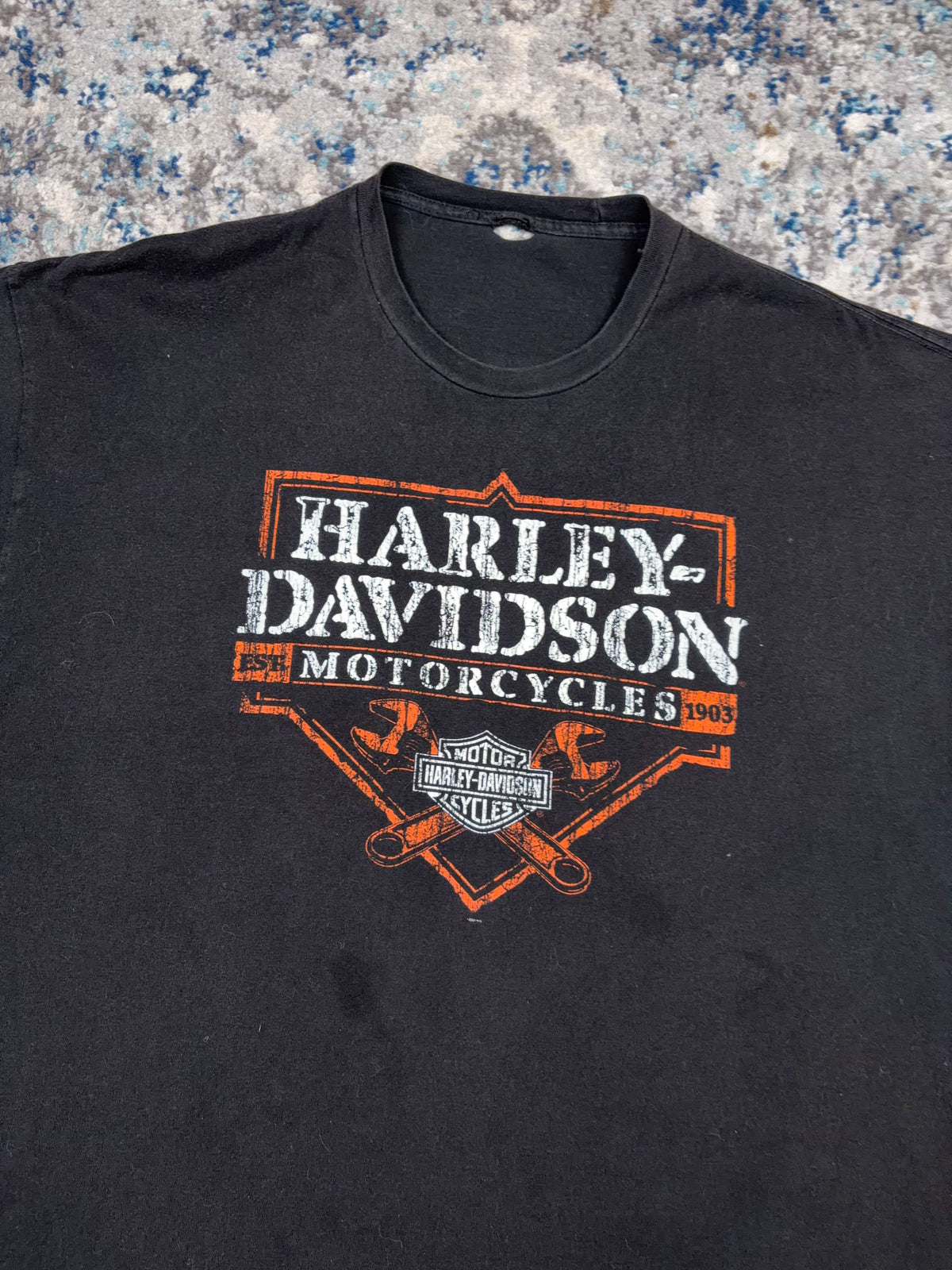 Harley Davidson Motorcycles Wrench Graphic Spellout T-Shirt Size 2XL