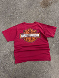Vintage 1995 Harley Davidson Classic Logo Back Graphic Single Pocket T-Shirt Size Large