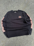 Vintage Harley Davidson Embroidered Classic Logo Long Sleeve Spellout T-Shirt Size Medium