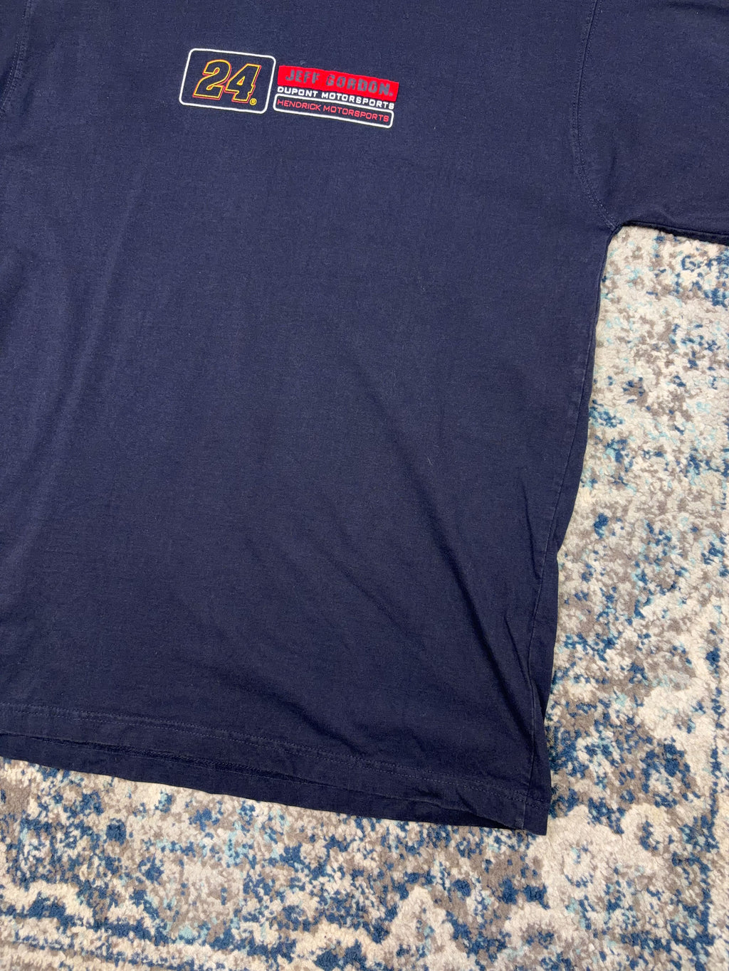 Vintage Jeff Gordon #24 Embroidered Spellout Long Sleeve Graphic T-Shirt Size Large
