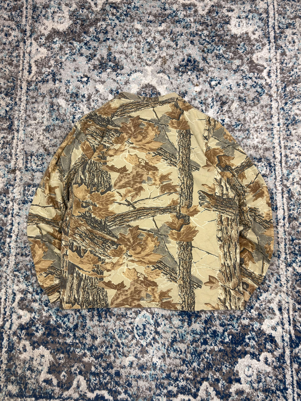 Vintage Rattlers Brand Realtree Timber Camo Long Sleeve Hunting T-Shirt Size Large