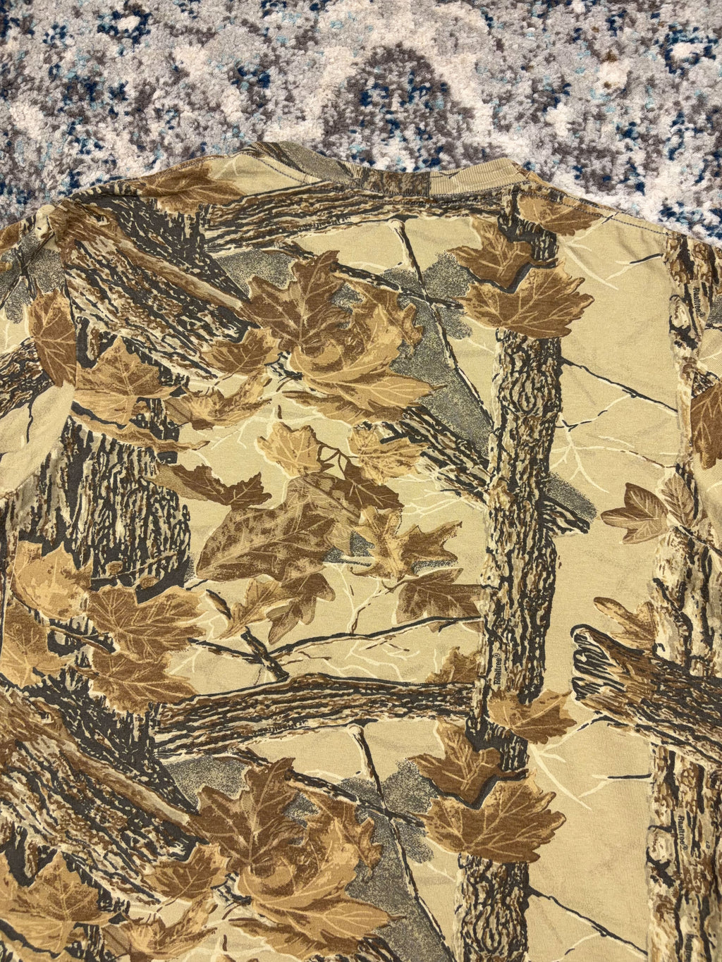 Vintage Rattlers Brand Realtree Timber Camo Long Sleeve Hunting T-Shirt Size Large