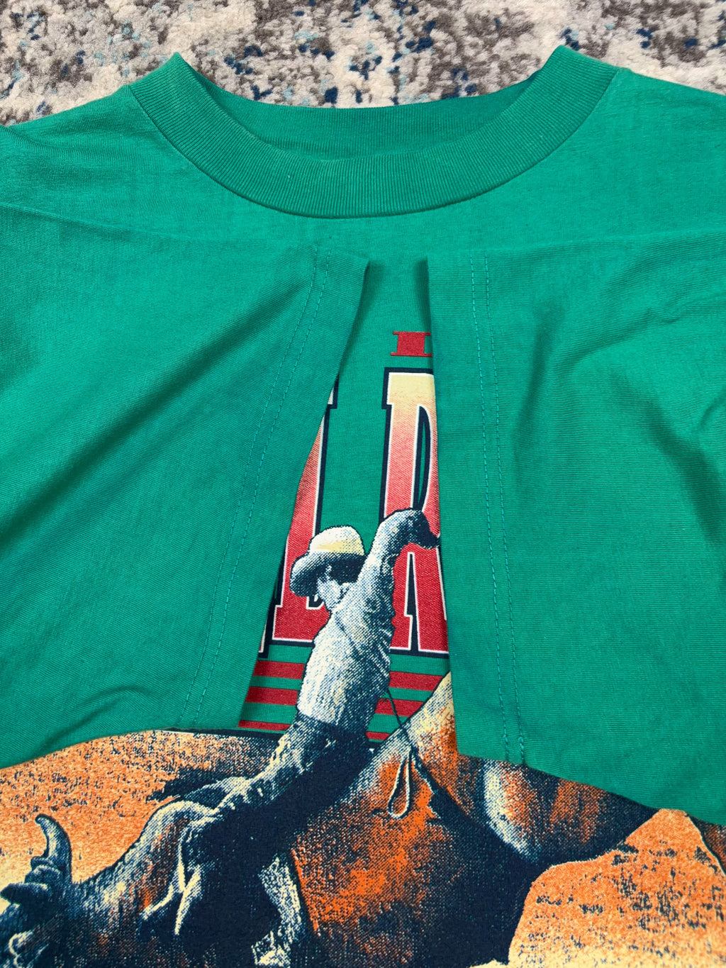 Vintage Rodeo Bullrider Guts & Glory Cowboy Graphic Spellout T-Shirt Size XL