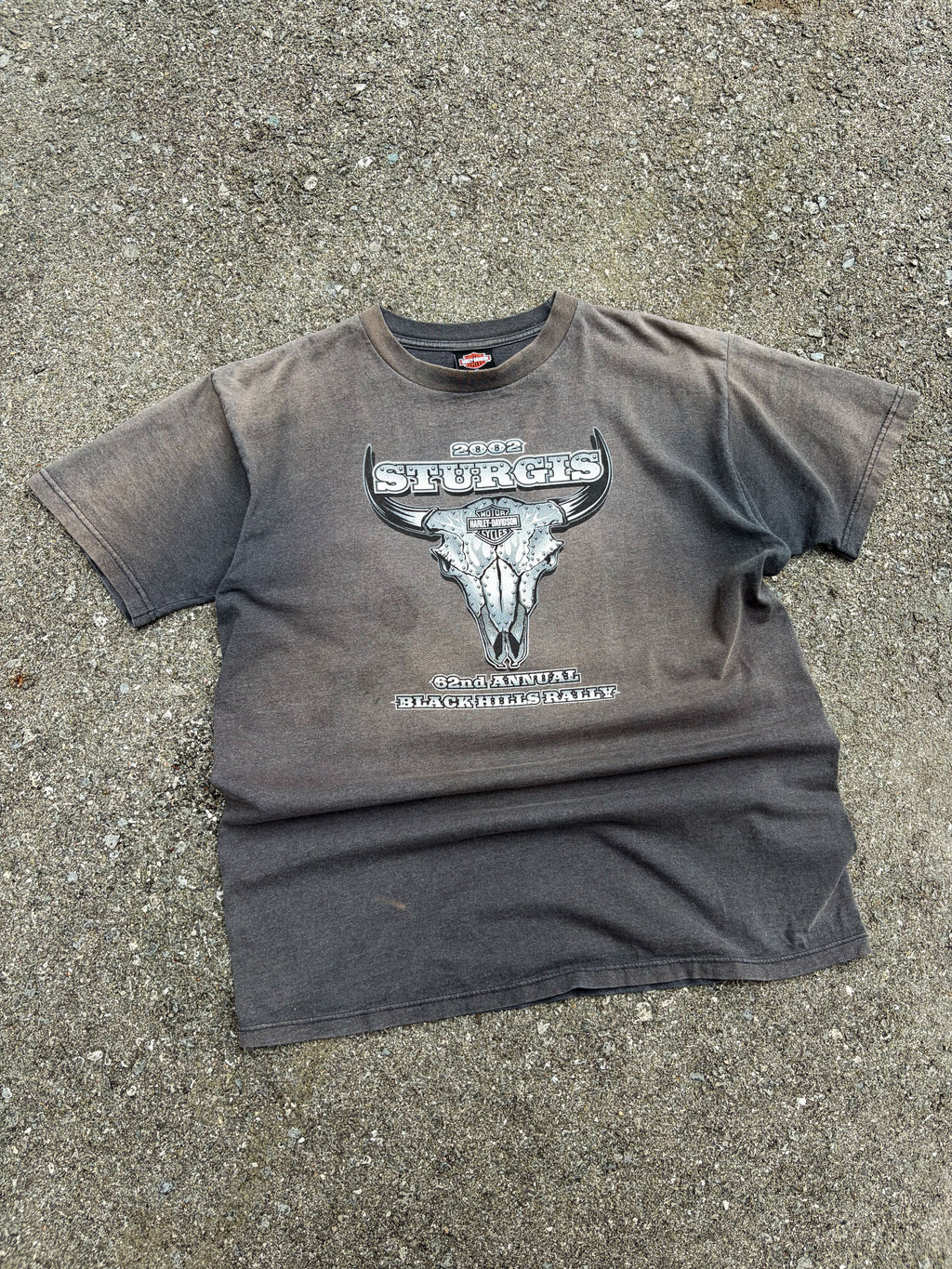 Vintage 2002 Harley Davidson Sturgis 62nd Black Hills Rally Graphic T-Shirt Size XL