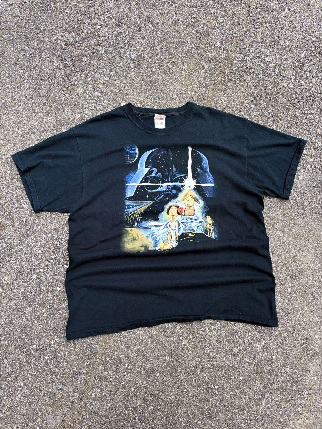 2007 Family Guy Blue Harvest Star Wars Parody Cartoon Promo Graphic T-Shirt Size XL
