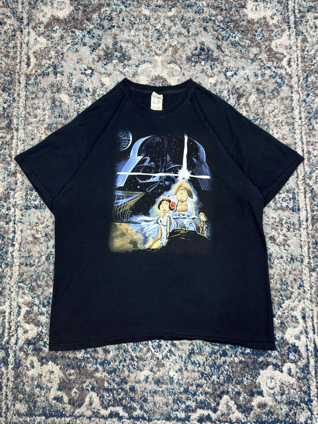 2007 Family Guy Blue Harvest Star Wars Parody Cartoon Promo Graphic T-Shirt Size XL
