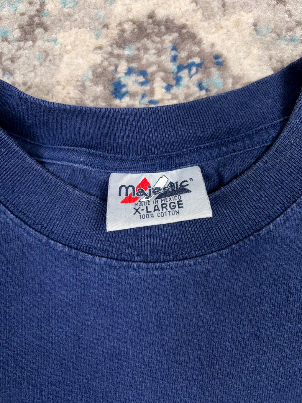 Vintage New York Yankees MLB Embroidered Logo Script T-Shirt Size XL