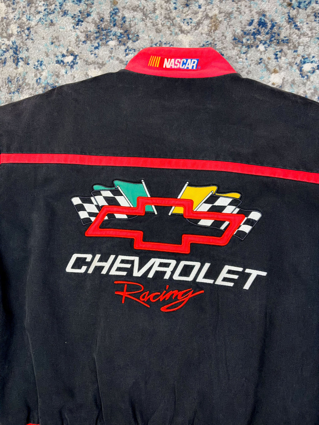 Vintage 90s Chevrolet Racing Embroidered Logo Spellout Racing Jacket Size Medium