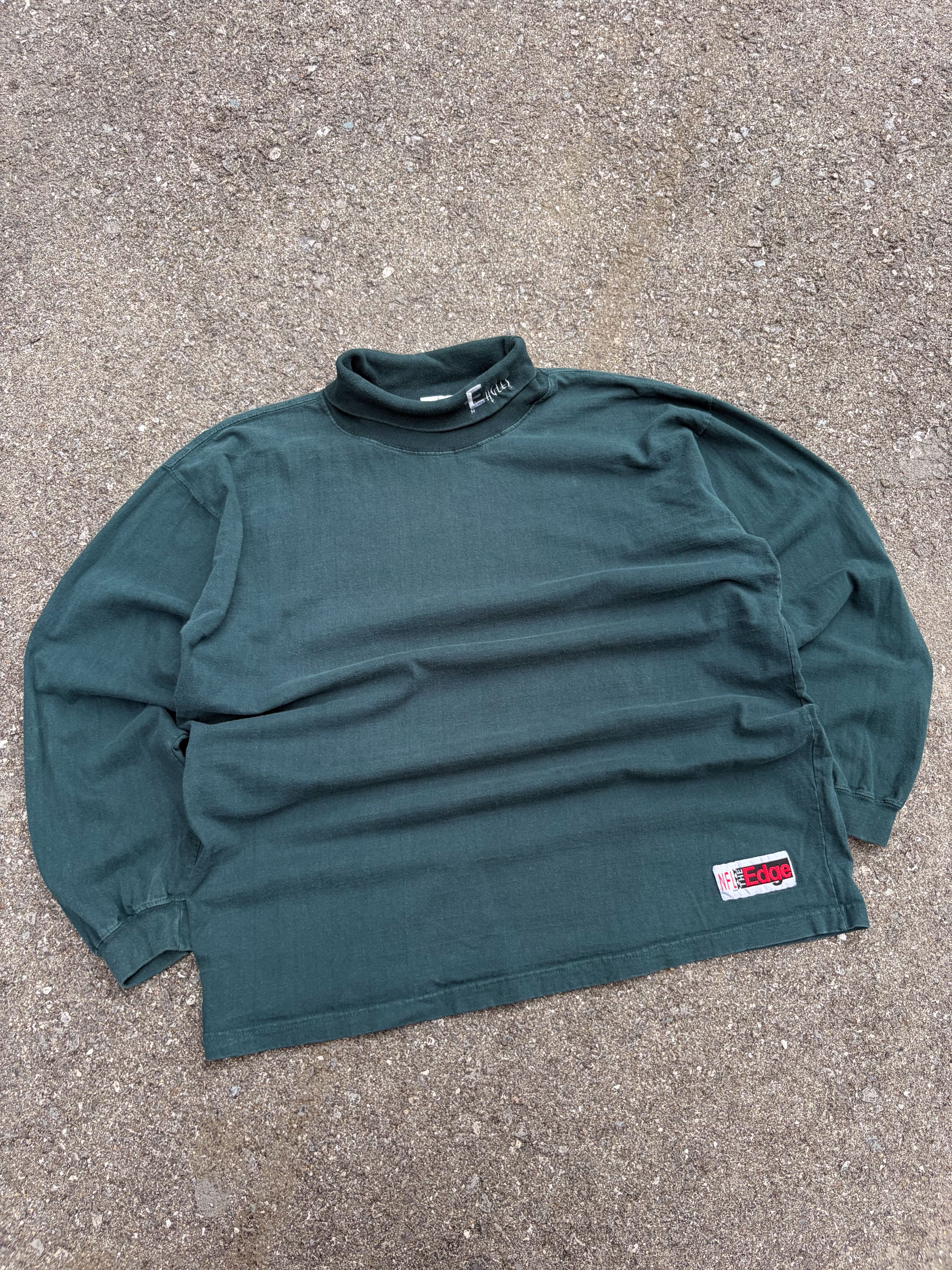 Vintage 1997 Philadelphia Eagles NFL Embroidered Long Sleeve Mock Neck T-Shirt Size Large