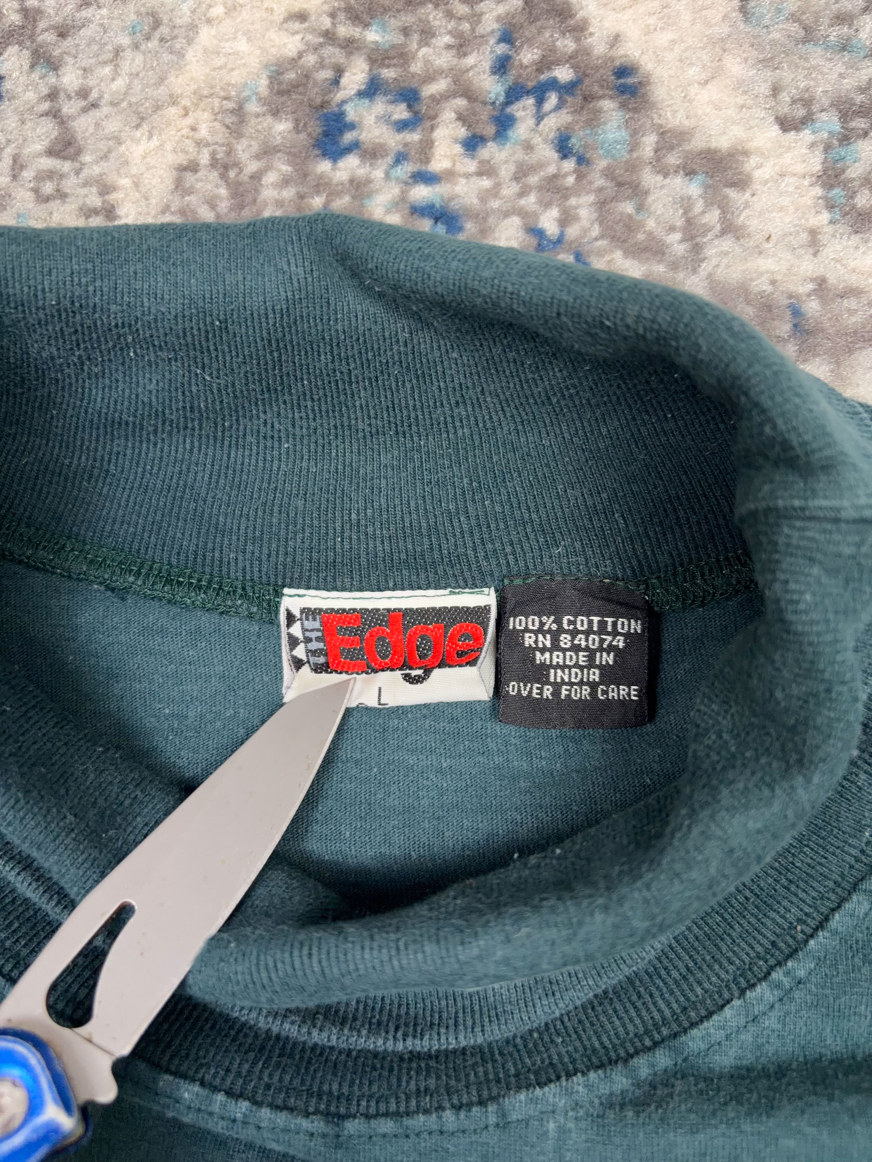 Vintage 1997 Philadelphia Eagles NFL Embroidered Long Sleeve Mock Neck T-Shirt Size Large