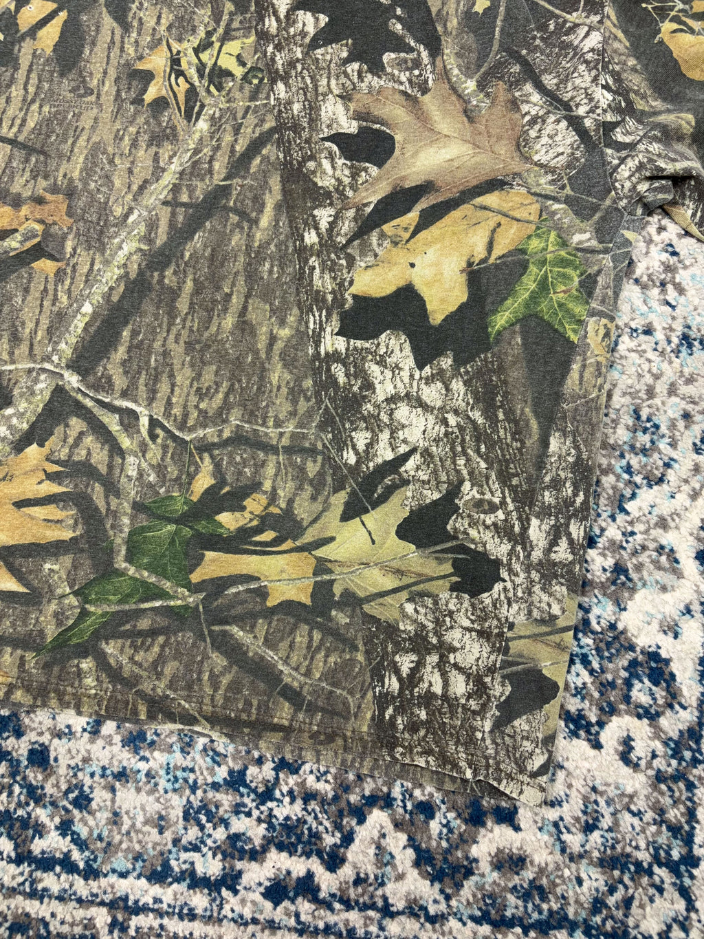 Vintage Jerzees Outdoors Mossy Oak Breakup Camo Long Sleeve T-Shirt Size XL