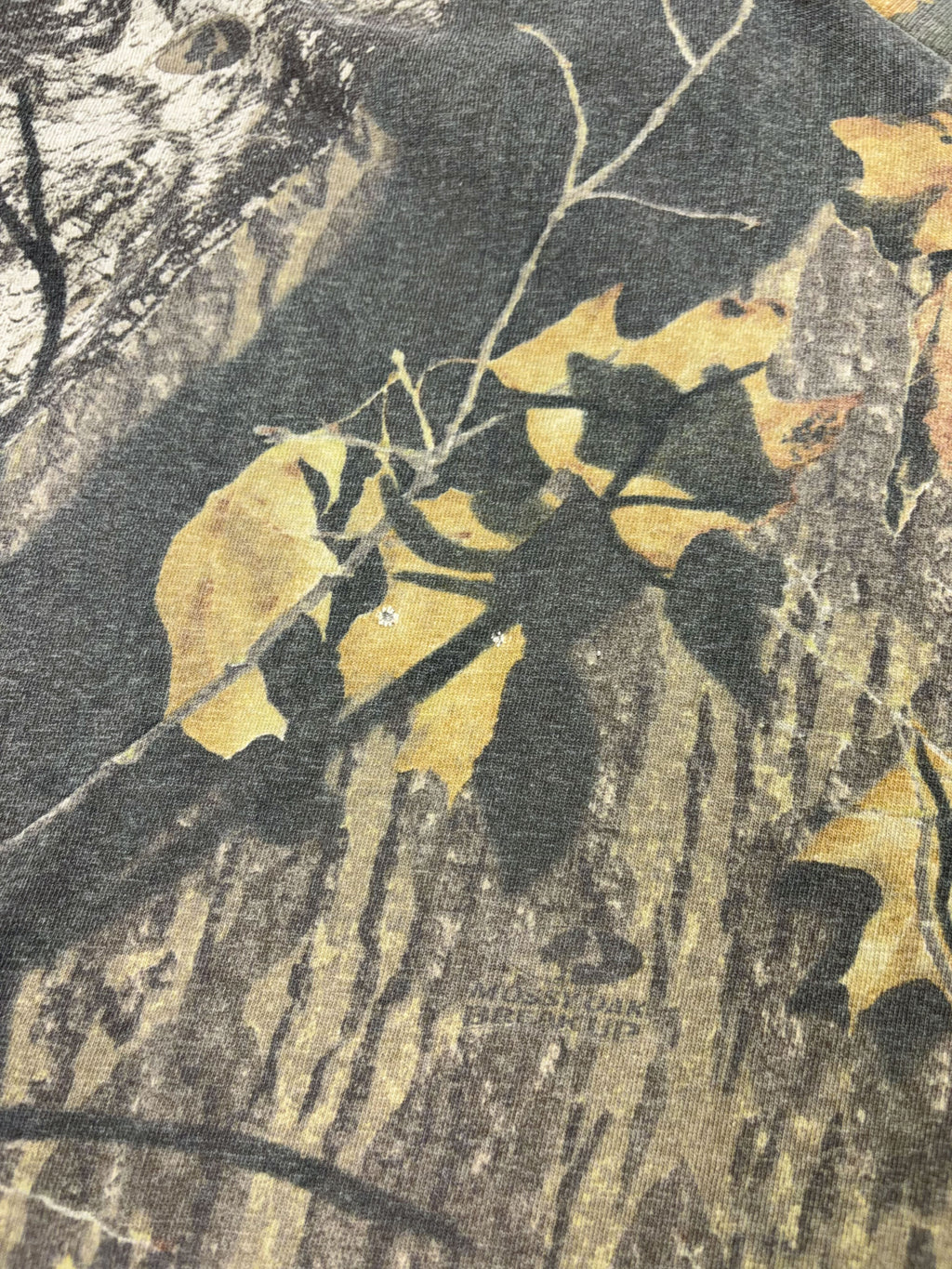Vintage Jerzees Outdoors Mossy Oak Breakup Camo Long Sleeve T-Shirt Size XL
