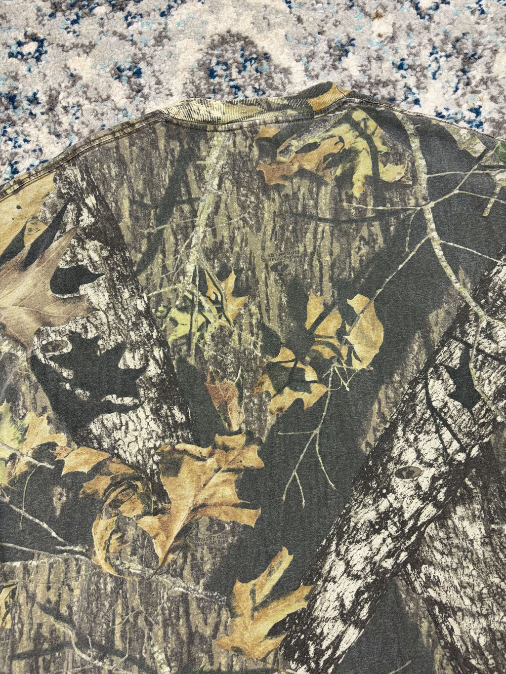 Vintage Jerzees Outdoors Mossy Oak Breakup Camo Long Sleeve T-Shirt Size XL