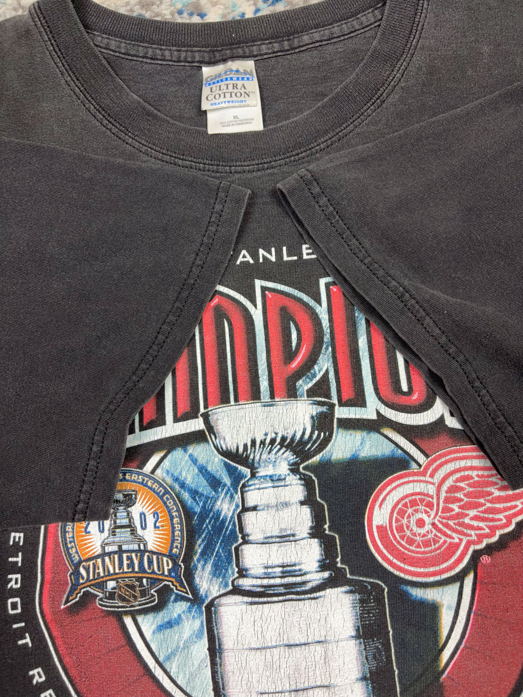 Vintage 2002 Detroit Red Wings NHL Stanley Cup Champions T-Shirt Size XL