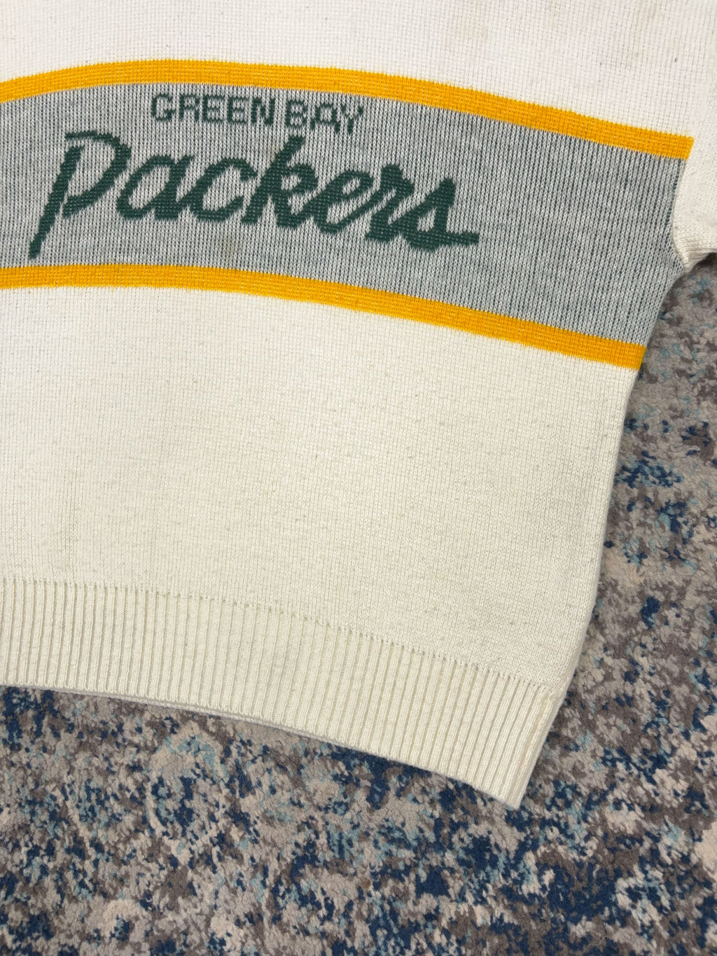 Vintage 80s/90s Green Bay Packers NFL Cliff Engle Pullover Knit Sweater Size Large
